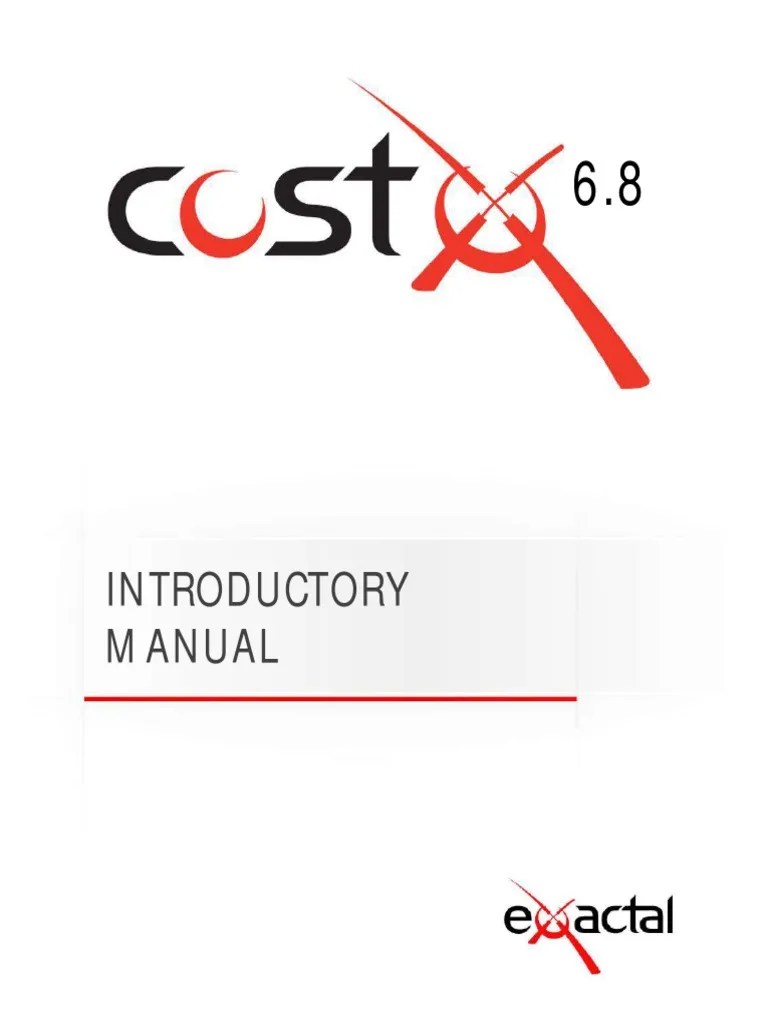 CostX Introductory Manual PDF Computer Aided Design Building