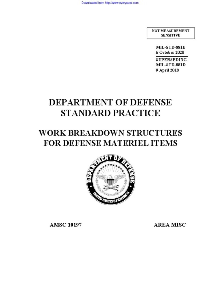 Mil STD 881e PDF Business Computing And Information Technology