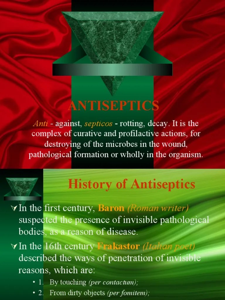 Antiseptics Anti Septicos PDF Penicillin Surgery