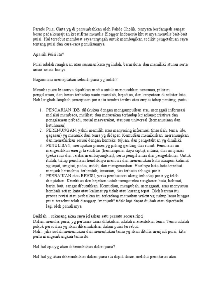 Cara Membuat Puisi Dari Nama Kita Sendiri Membuat Itu