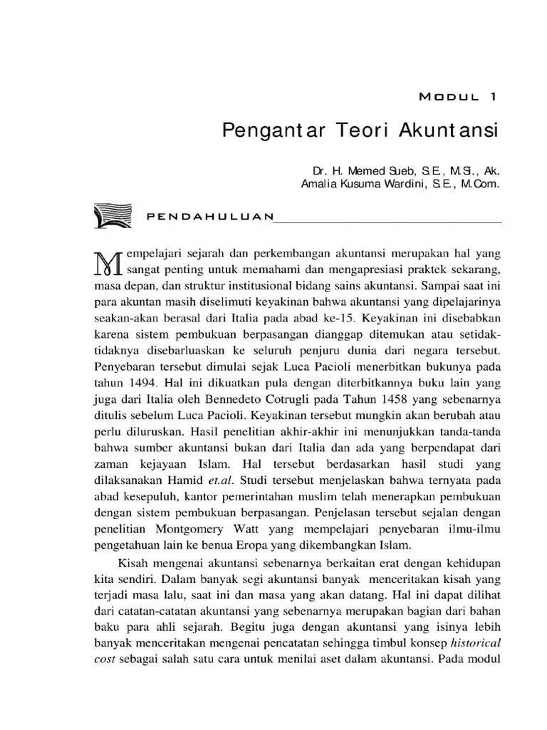 EKSI 4415 Modul Teori Akuntansi | PDF