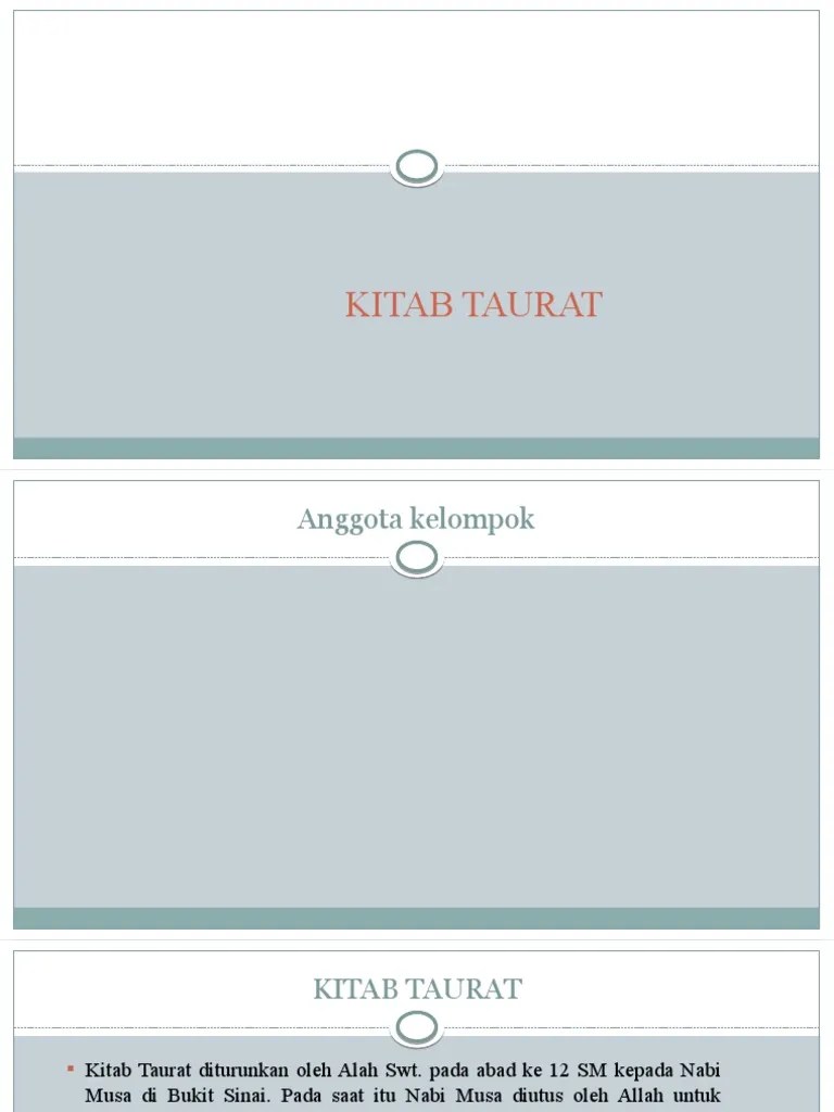 Kitab Taurat | PDF