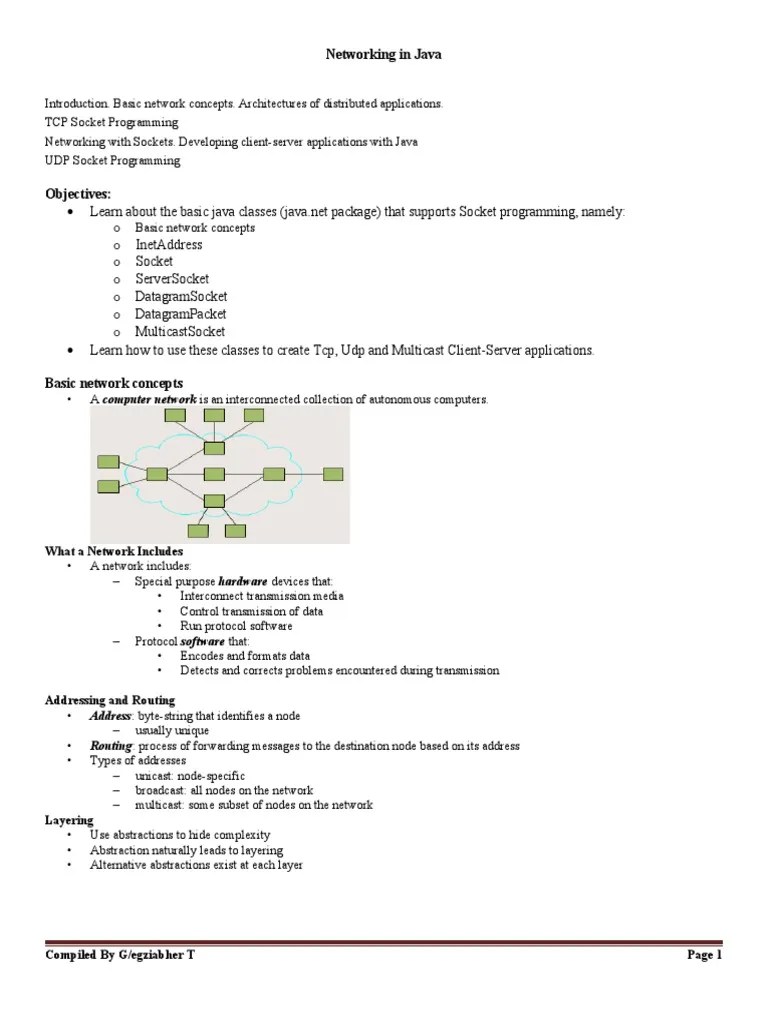 Networking in Java PDF Port Networking)