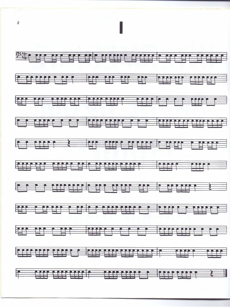 Intermediate Snare Drum Rudiments PDF