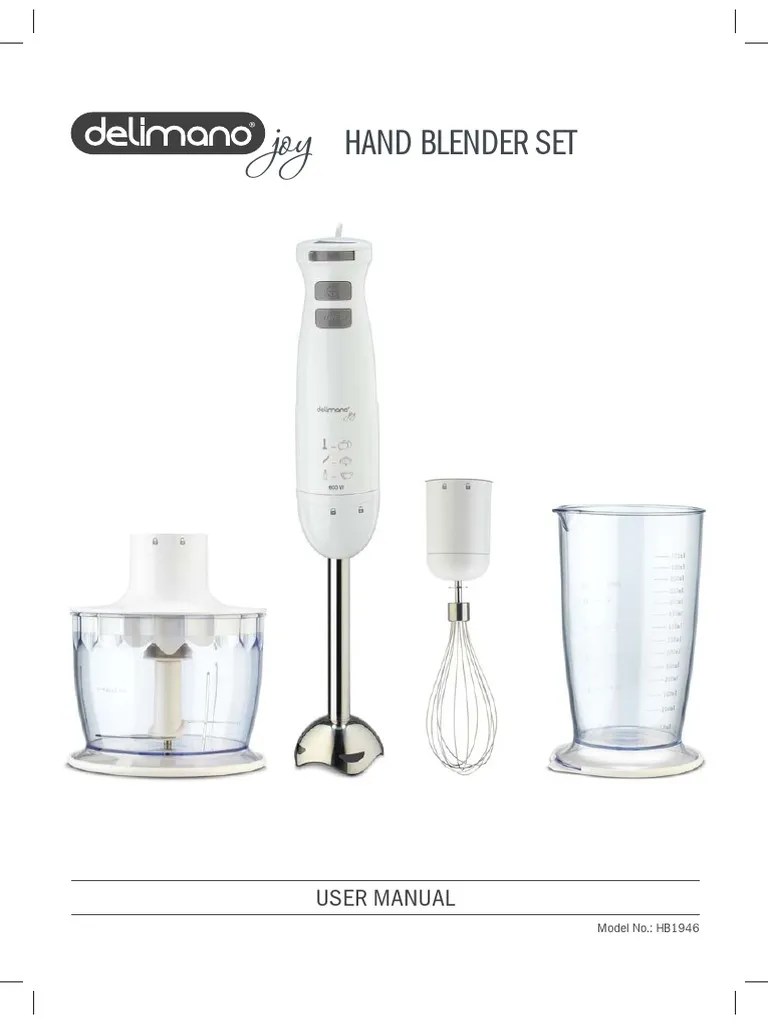 HAND BLENDER SET Delimano PDF Dishwasher Electrical Connector