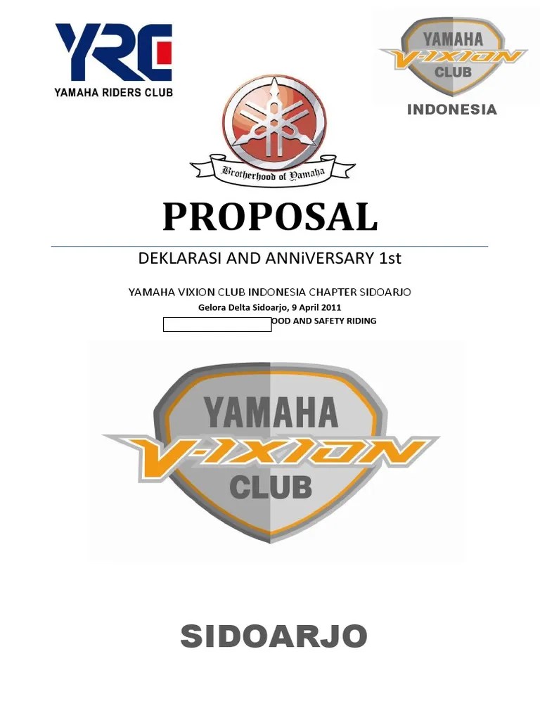 Contoh Proposal Sponsor Anniversary Club Motor Berbagi