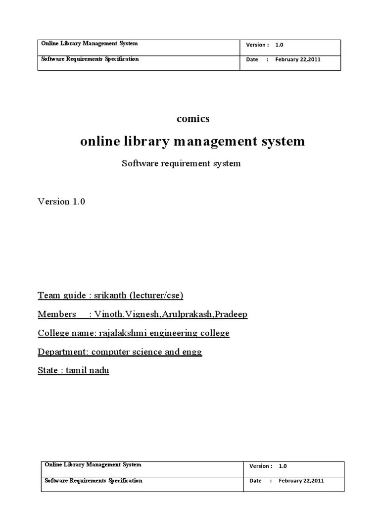 Online Library Management System PDF World Wide  & 