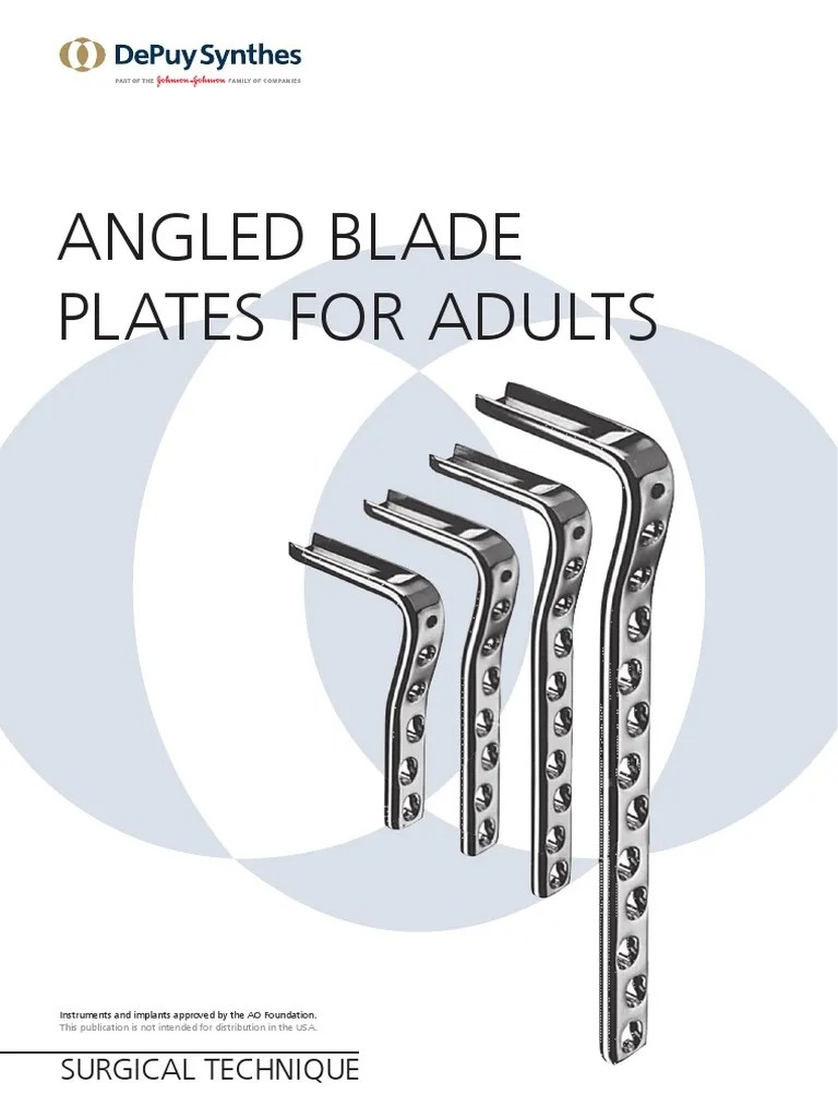 Angled Blade Plates For Adults Surgical Technique PDF Screw Resonance Imaging