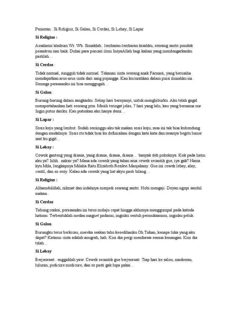 Puisi Bersambung Kel 2 | PDF