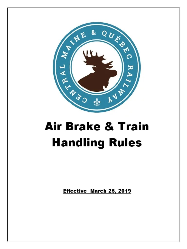 Air Brake Train Handling PDF Train Brake