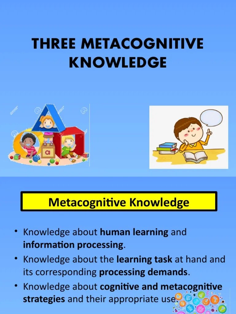 Three Metacognitive Knowledge PDF Metacognition Knowledge