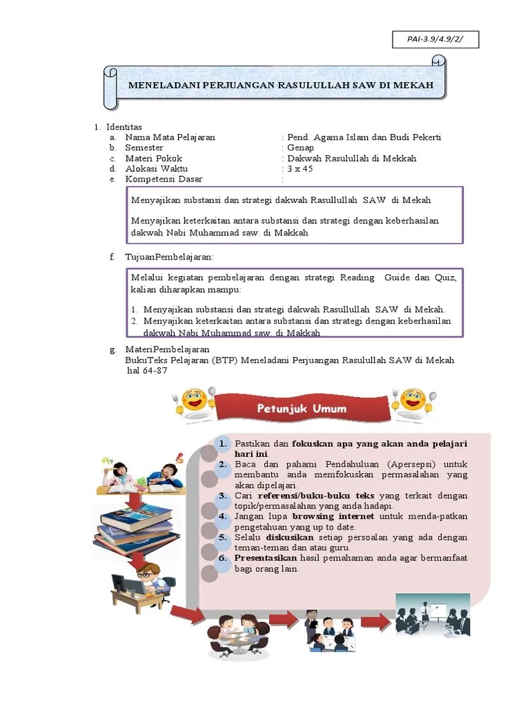 UKBM Kelas X Materi Dakwah Rasul Di Makkah | PDF