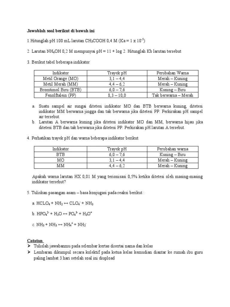 UH1. Asam-Basa | PDF