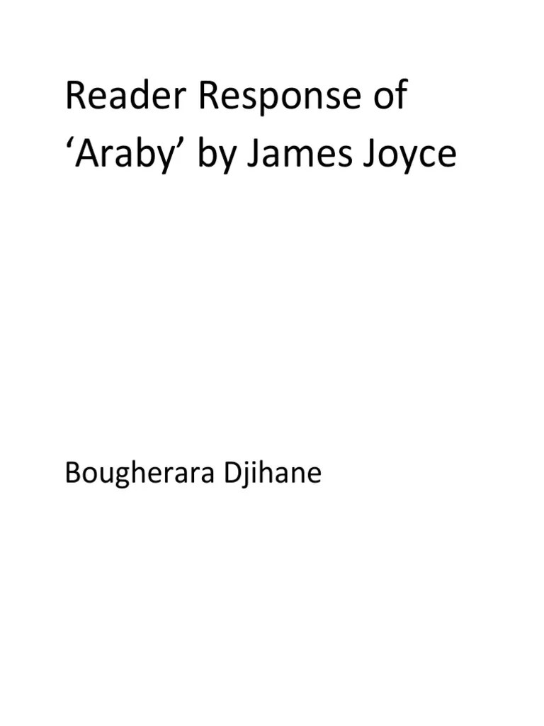 The Reader Response of Araby PDF