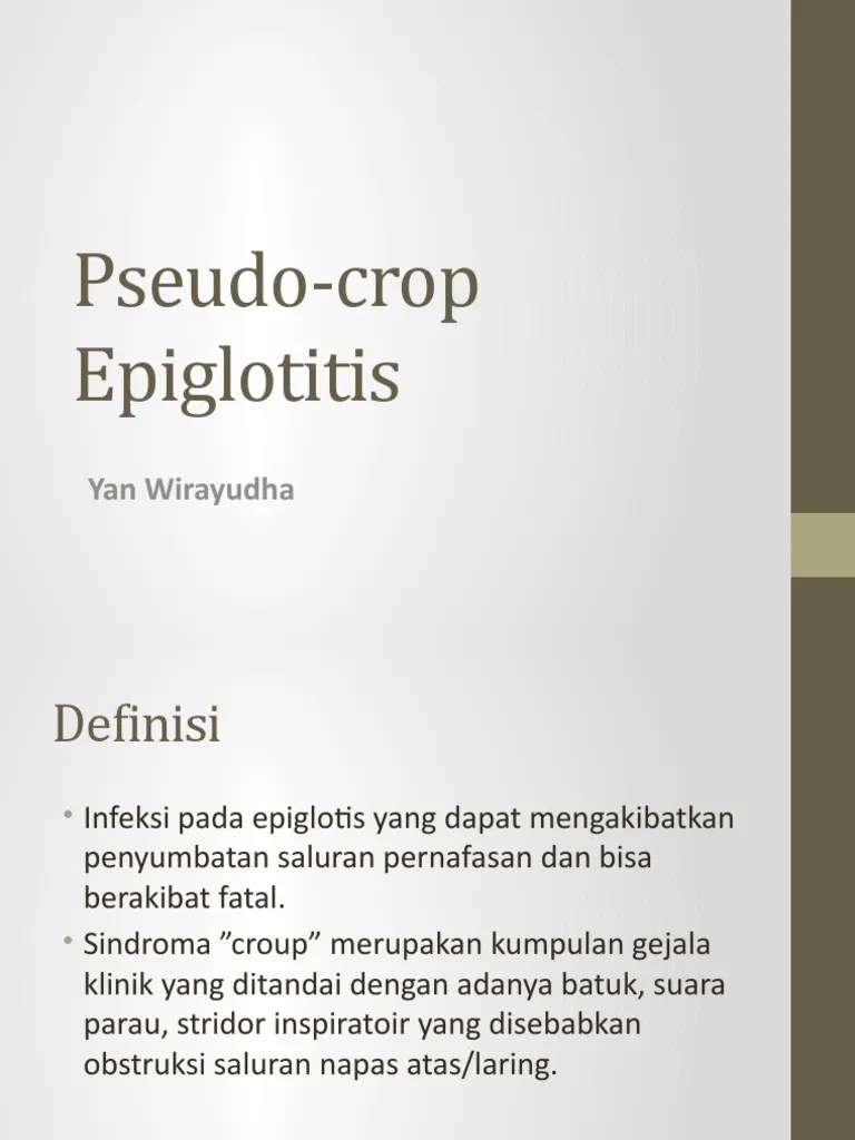 Pseudo-Crop Epiglotis | PDF