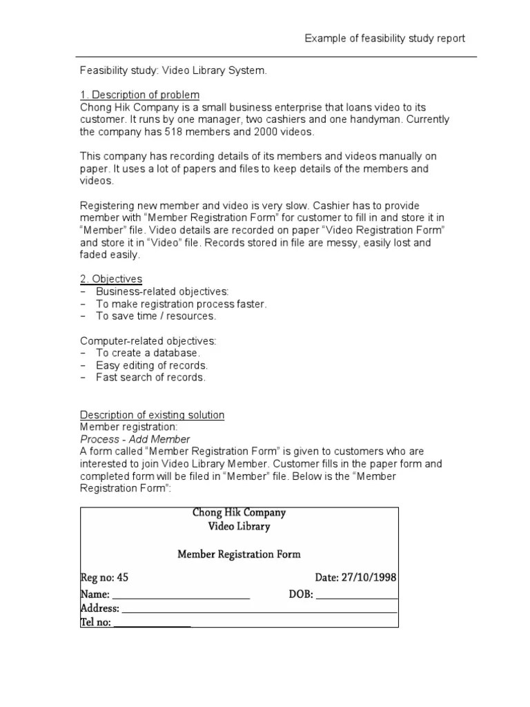 Business Feasibility Study Template Free Download HQ Template Documents