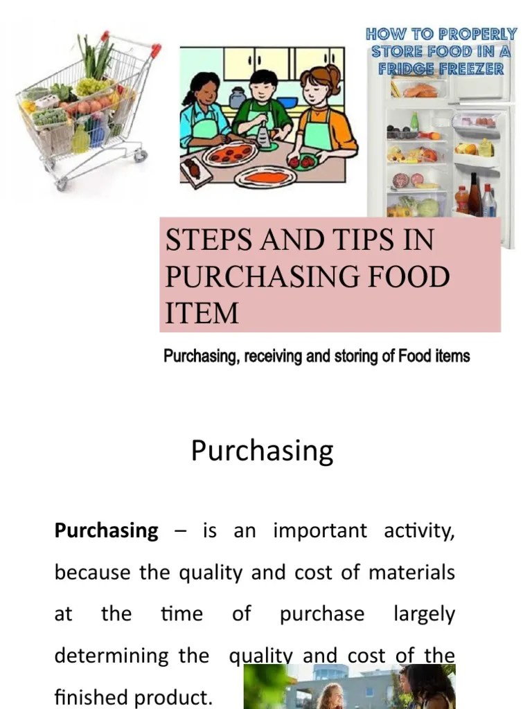 Steps and Tips in Purchasing Food Item PDF Fat Foods