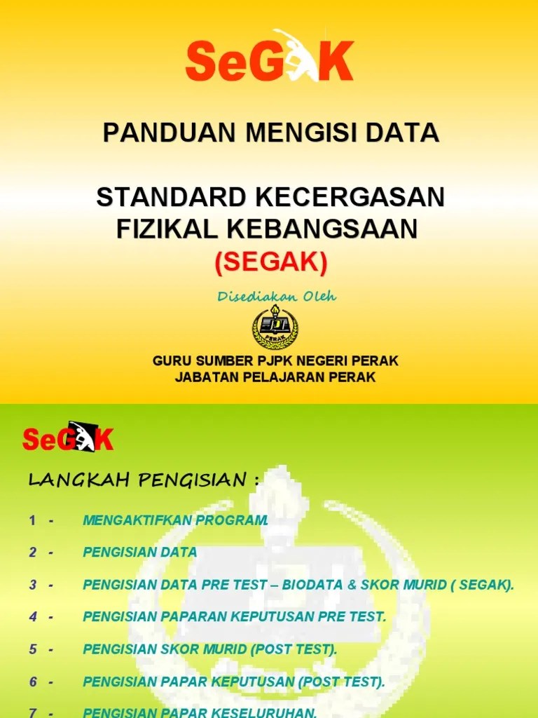 1. PPT PANDUAN mengisi DATA segak