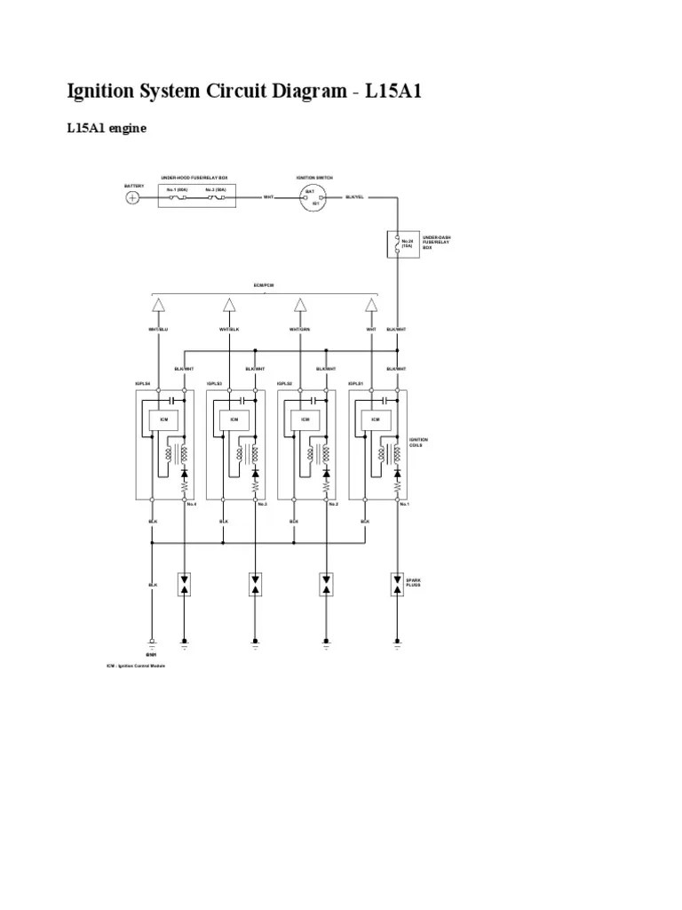 Ignition System Circuit Diagram L15A1 PDF Ignition System