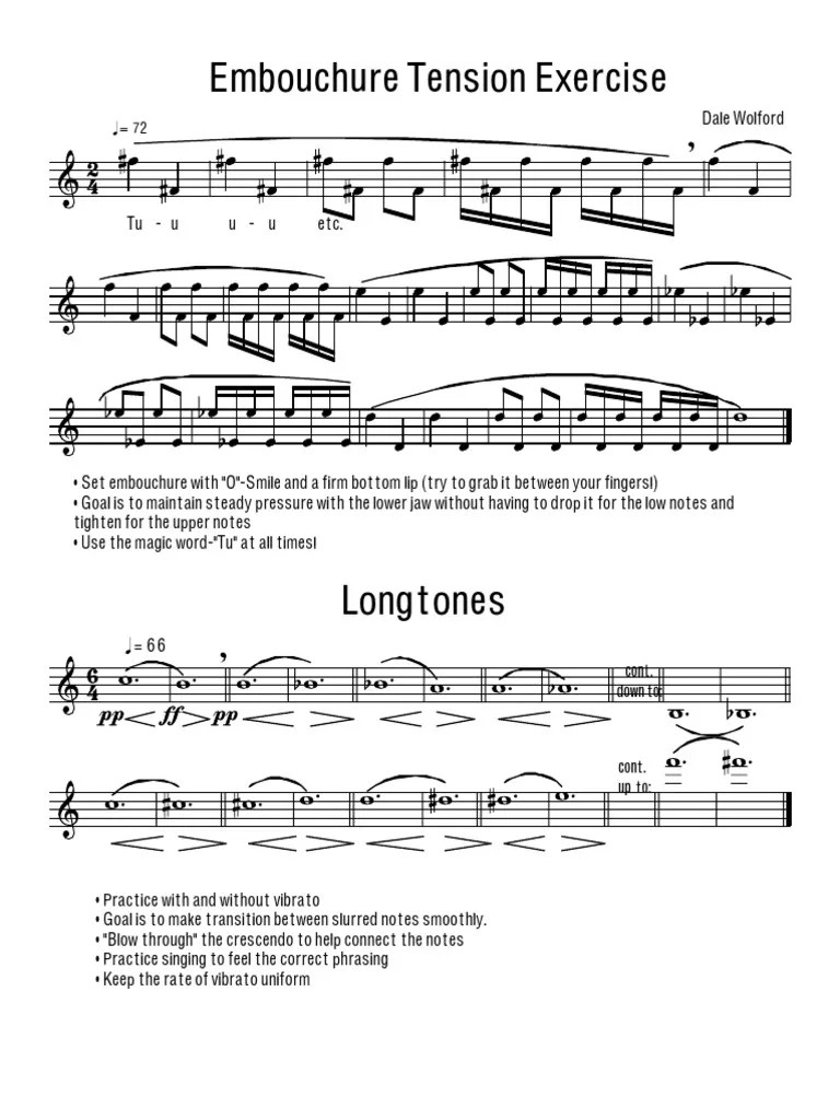 Embouchure Tension & Longtone Exercise for saxophone