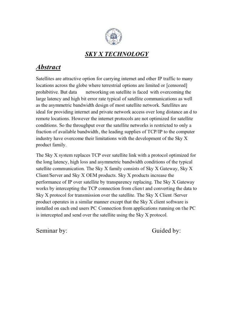 Sky X Technology PDF Network Congestion Protocol Suite