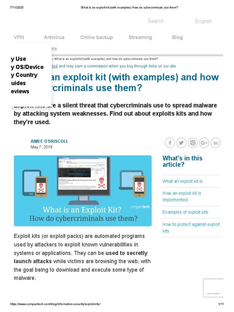 What Is An Exploit Kit (With Examples) How Do Cybercriminals Use Them