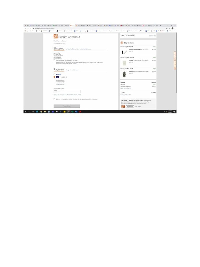 Home Depot Quote PDF