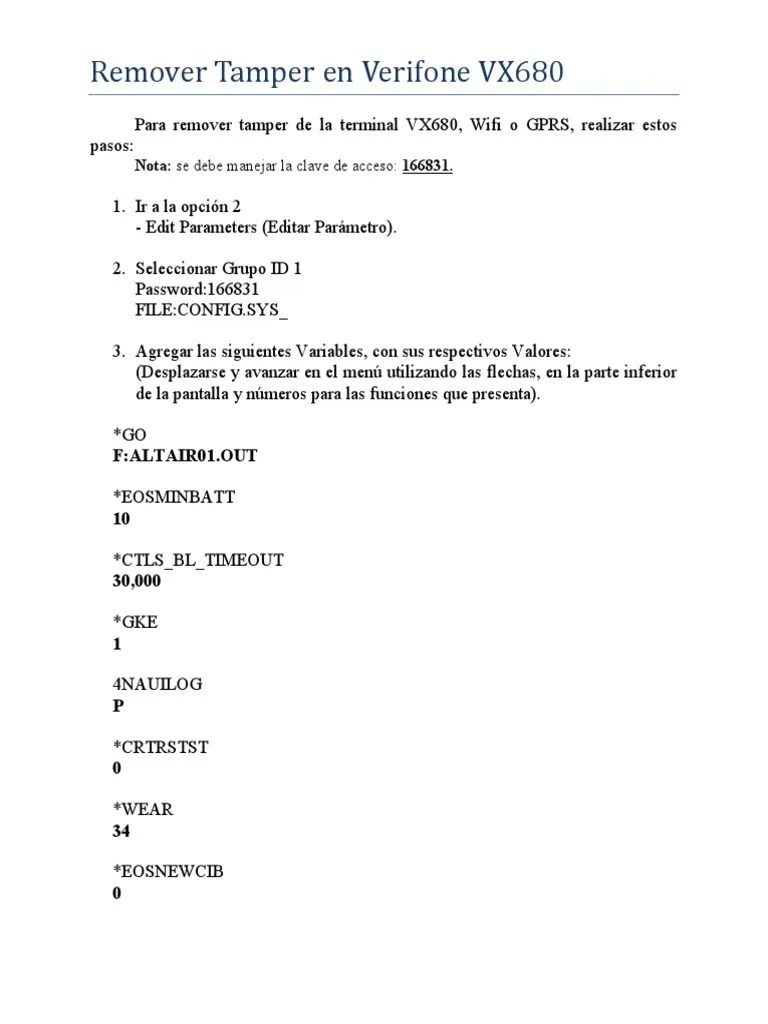 Remover Tamper en Verifone VX680 PDF