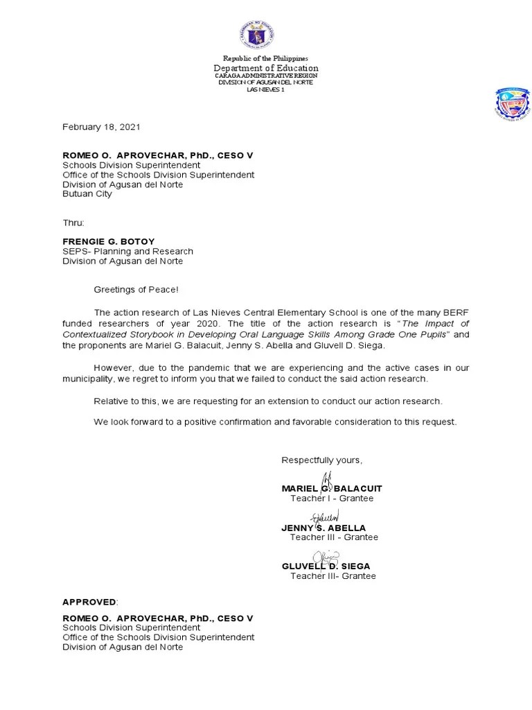 Request For Extension Letter PDF