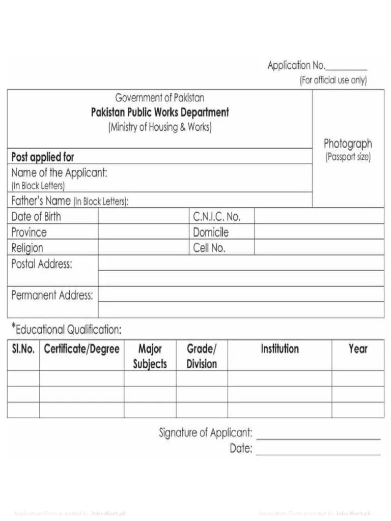 Application Form PWD PDF