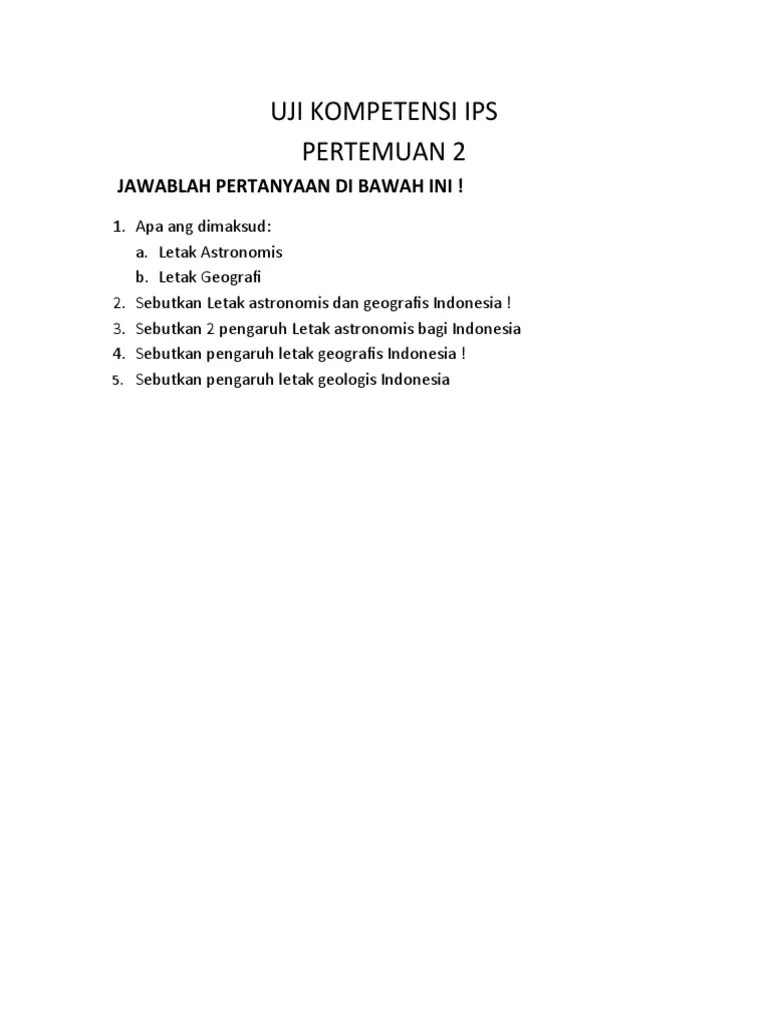 Uji Kompetensi Ips | PDF