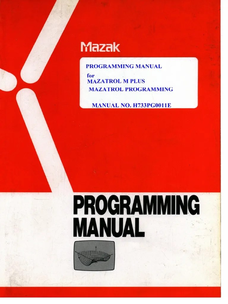 Mazak MPlus Mazatrol Programming Manual PDF