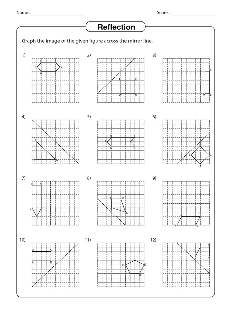 Reflection Worksheet PDF