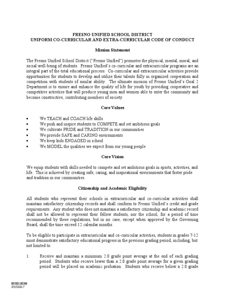 Fresno Unified Uniform Code of Conduct Final Version 003 PDF Cyberbullying Social Media