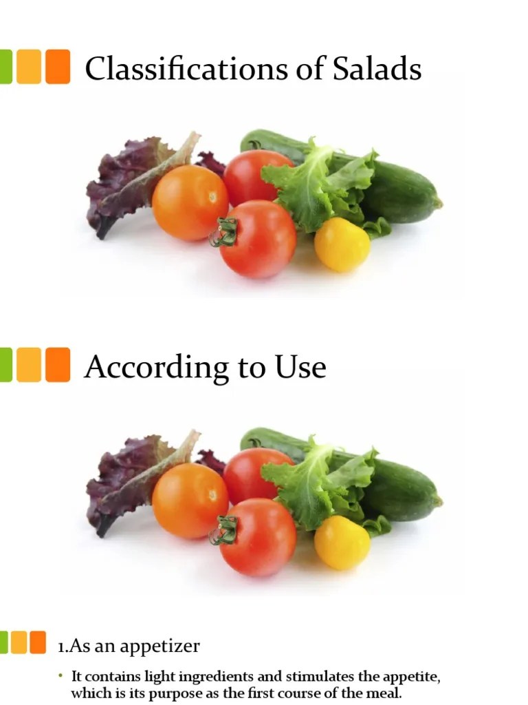 Classifications of Salads PDF Salad Eating Behaviors Of Humans