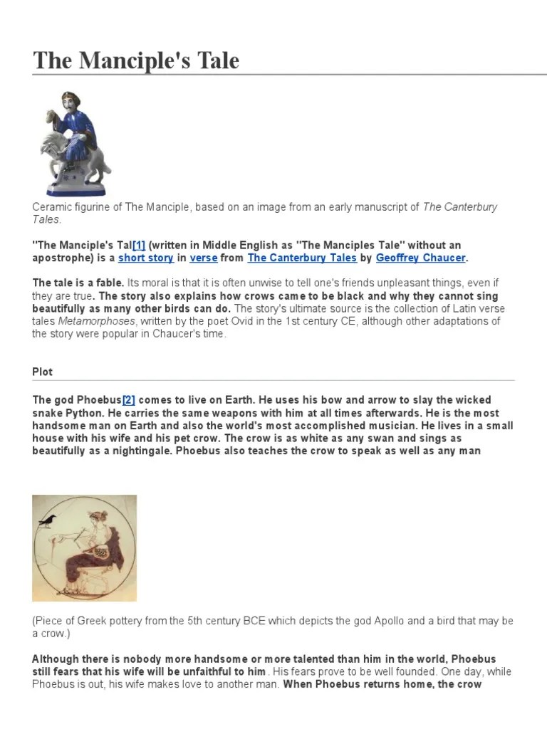 The Manciple's Tale копия PDF Apollo