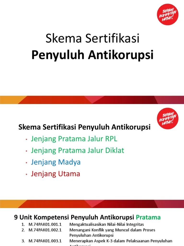 Skema Sertifikasi Penyuluh Antikorupsi | PDF