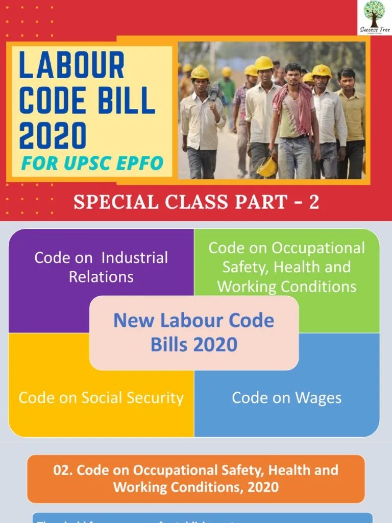 Code On Occupational Safety, Health and Working Conditions, 2020