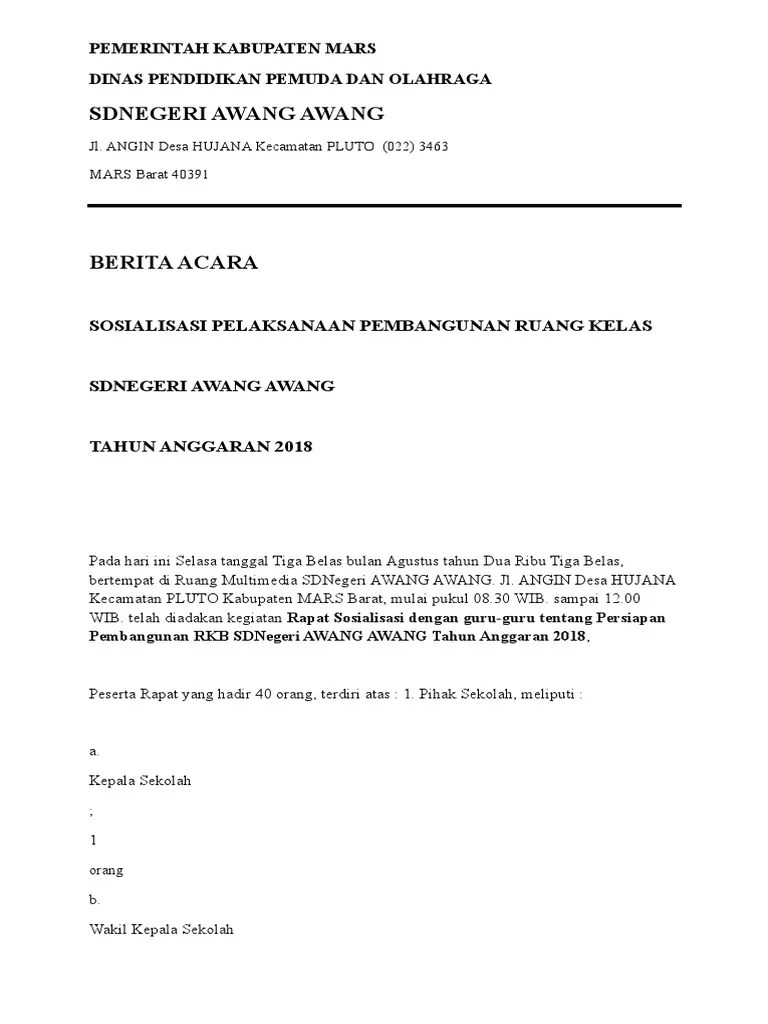 79.3. Berita Acara Rapat Sosialisasi | PDF
