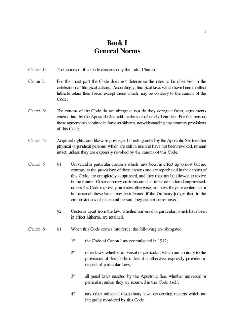Code of Canon Law PDF Catholic Church Canon Law