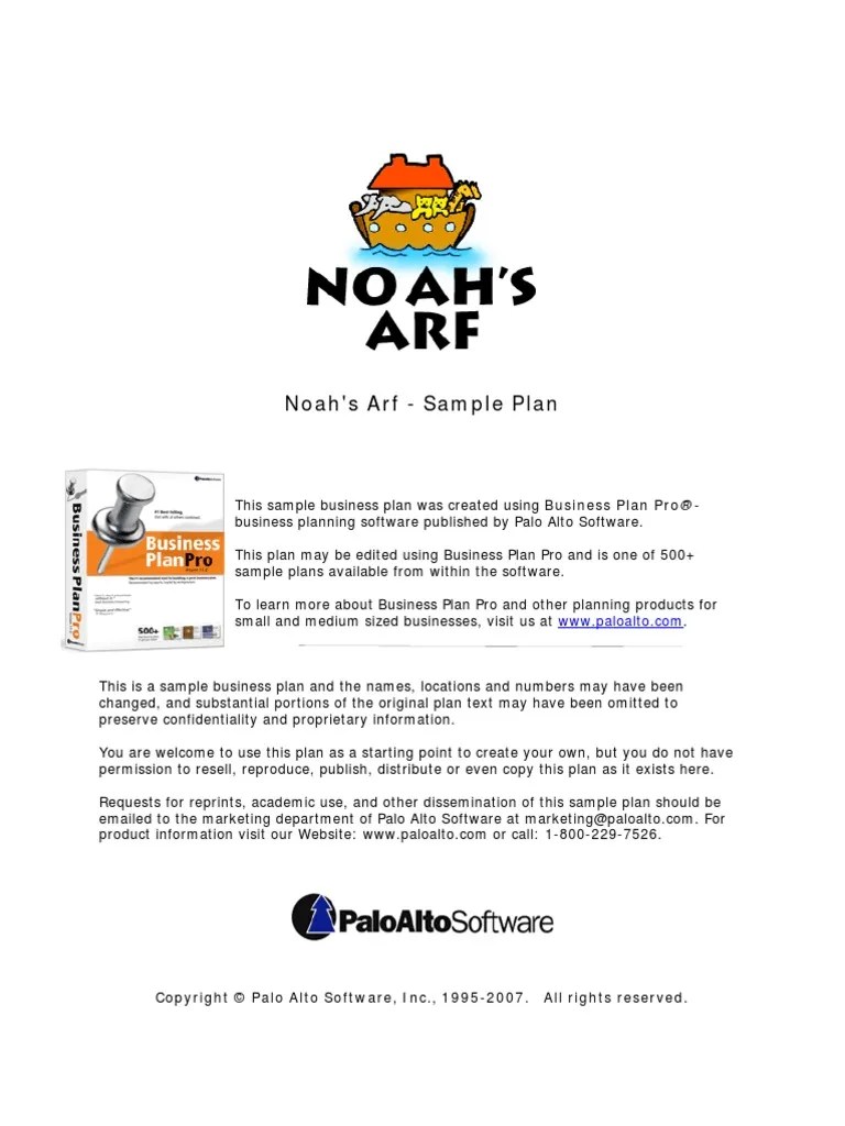 Animal Care Facility Sample Business Plan Pet Current Liability