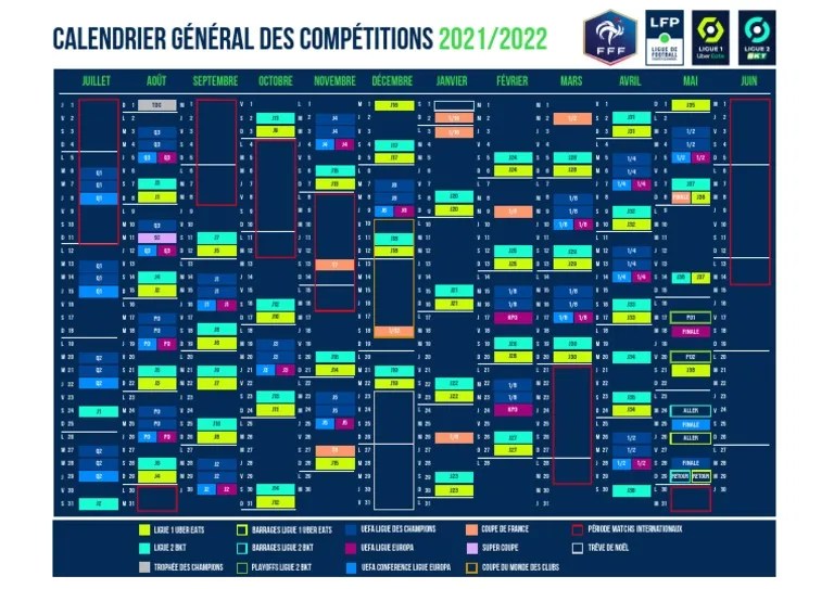 Calendrier 2021 2022 Vf | Pdf | Compétitions De Sport | Compétitions De  Football