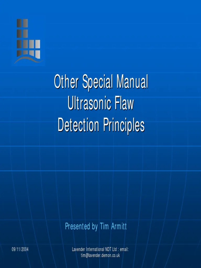 Principles and Techniques of Advanced Ultrasonic Flaw Detection Using