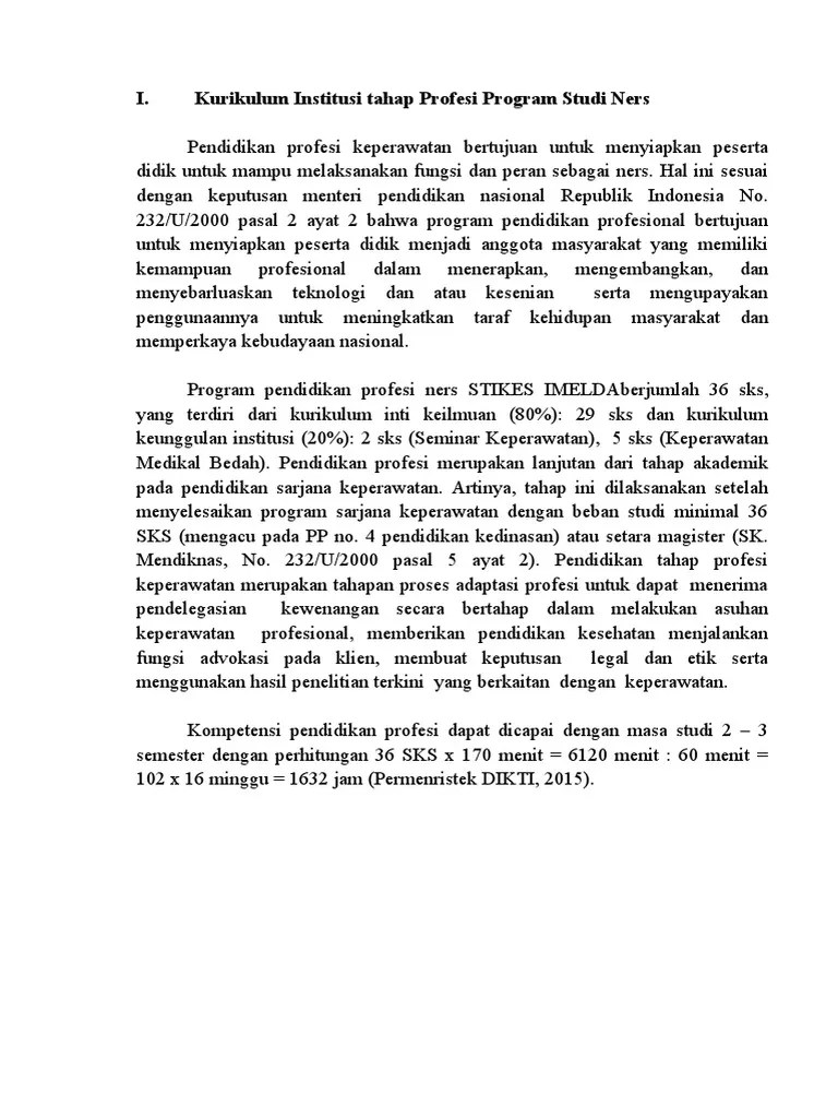 Kurikulum Ners 2019 | PDF