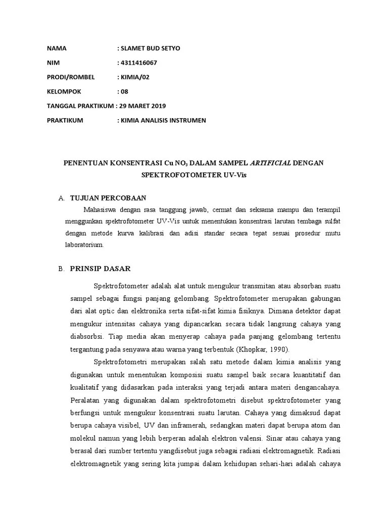 Laporan Uv Vis | PDF