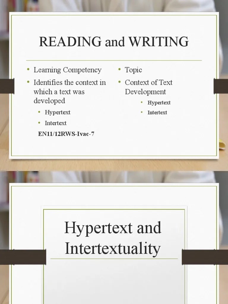 7 Hypertext and Intertext PDF Intertextuality Poetry