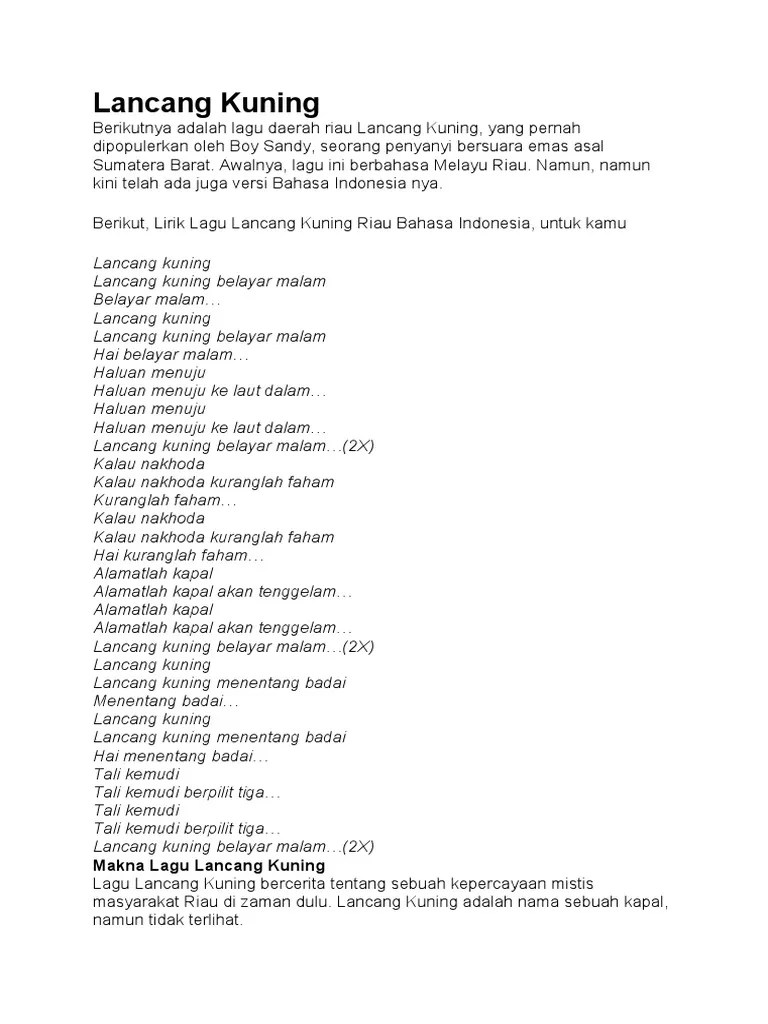 Lancang Kuning | PDF