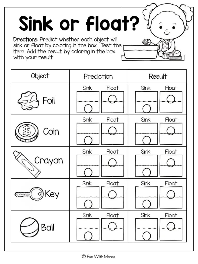 Sink or Float? Foil Coin Crayon PDF Computing Computing And