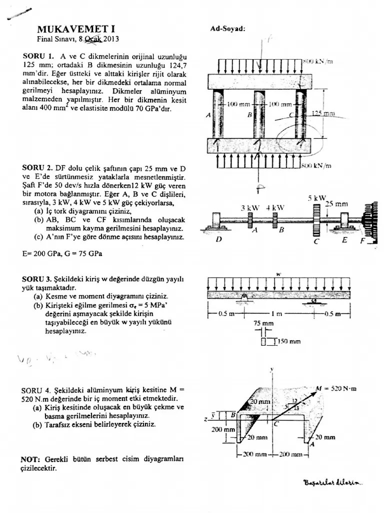Strength of Materials Questions and Answers PDF