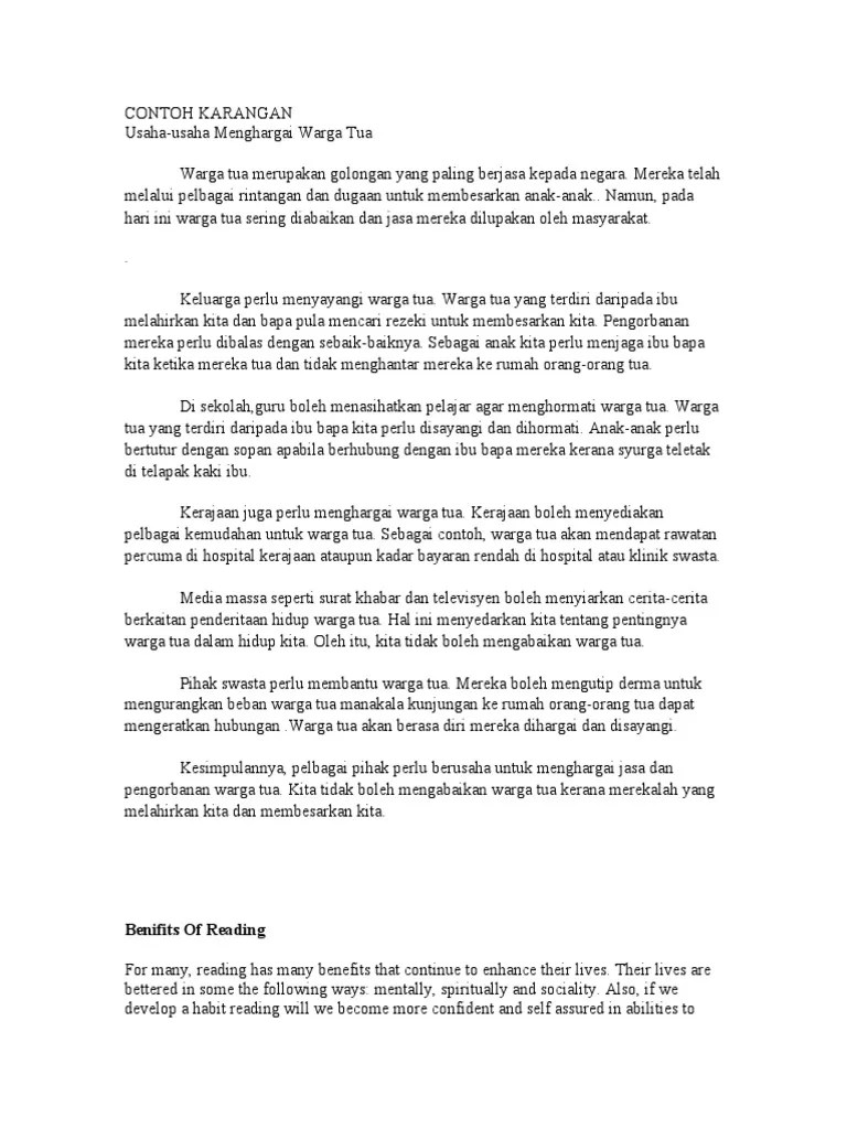 CONTOH KARANGAN Buku